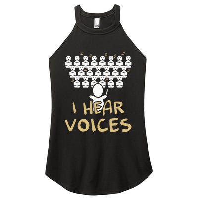 Choir Teacher I Hear Voices Funny Chorister Women's Perfect Tri Rocker Tank