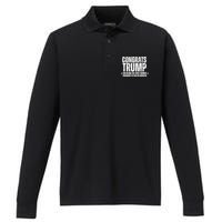 Congrats Trump Indicted, Funny Political Performance Long Sleeve Polo