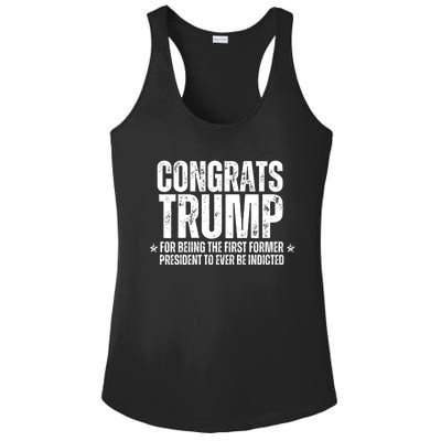 Congrats Trump Indicted, Funny Political Ladies PosiCharge Competitor Racerback Tank