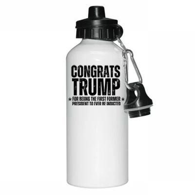 Congrats Trump Indicted, Funny Political Aluminum Water Bottle