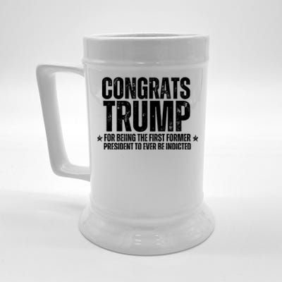 Congrats Trump Indicted, Funny Political Beer Stein