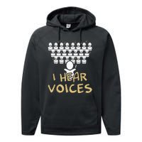 Choir Teacher I Hear Voices Funny Tee Chorister Performance Fleece Hoodie