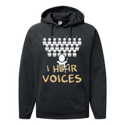 Choir Teacher I Hear Voices Funny Tee Chorister Performance Fleece Hoodie