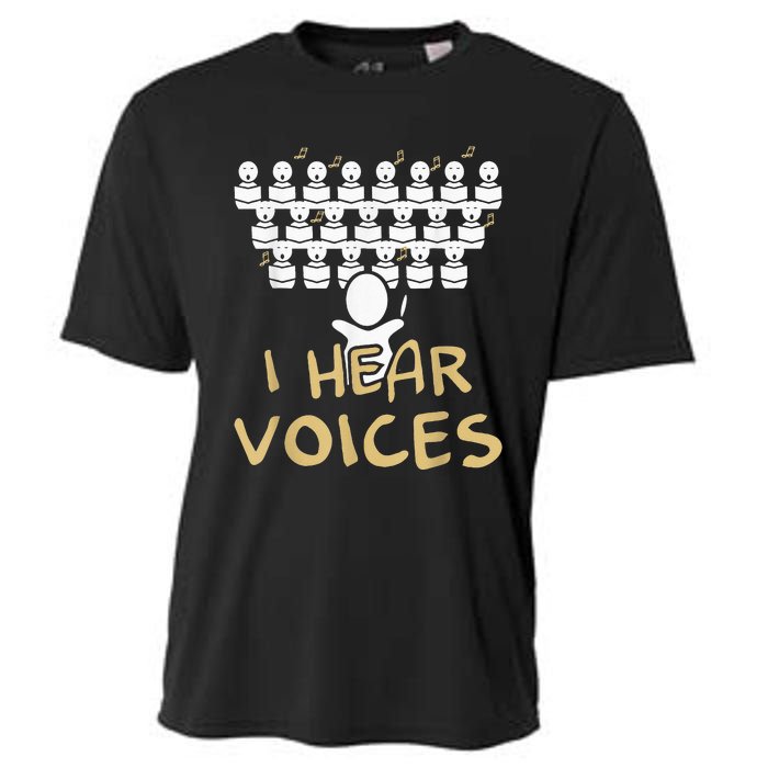 Choir Teacher I Hear Voices Funny Tee Chorister Cooling Performance Crew T-Shirt