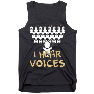 Choir Teacher I Hear Voices Funny Tee Chorister Tank Top