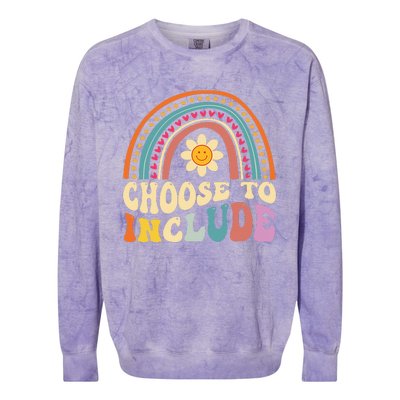 Choose To Include For Autism Teacher Special Education SPED Colorblast Crewneck Sweatshirt