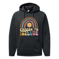 Choose To Include For Autism Teacher Special Education SPED Performance Fleece Hoodie