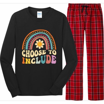 Choose To Include For Autism Teacher Special Education SPED Long Sleeve Pajama Set