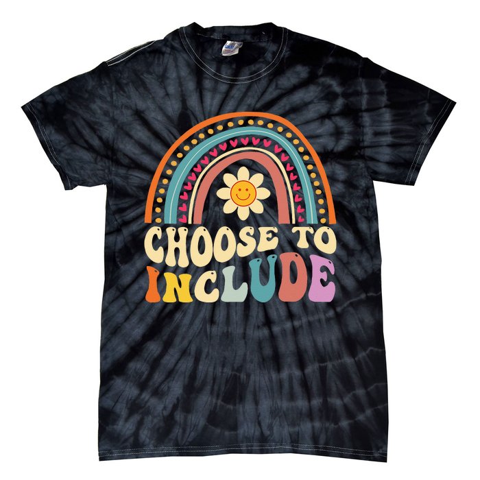 Choose To Include For Autism Teacher Special Education SPED Tie-Dye T-Shirt