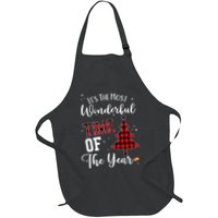 Christmas Trees ItS The Most Wonderful Time Of The Year Full-Length Apron With Pockets