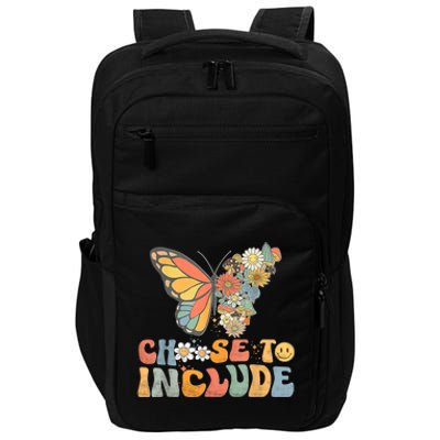 Choose To Include Special Education Teacher Floral Butterfly Impact Tech Backpack