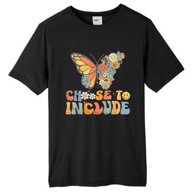 Choose To Include Special Education Teacher Floral Butterfly Tall Fusion ChromaSoft Performance T-Shirt