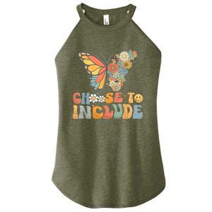 Choose To Include Special Education Teacher Floral Butterfly Women's Perfect Tri Rocker Tank