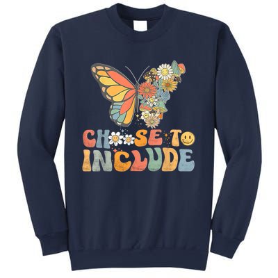 Choose To Include Special Education Teacher Floral Butterfly Sweatshirt