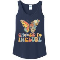 Choose To Include Special Education Teacher Floral Butterfly Ladies Essential Tank