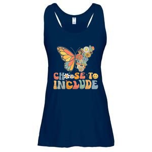 Choose To Include Special Education Teacher Floral Butterfly Ladies Essential Flowy Tank