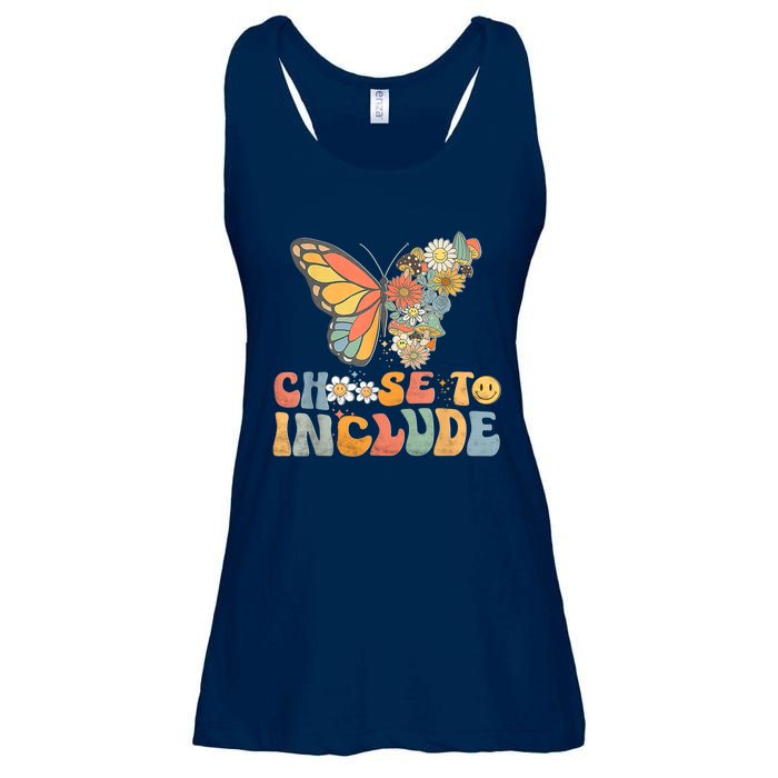 Choose To Include Special Education Teacher Floral Butterfly Ladies Essential Flowy Tank