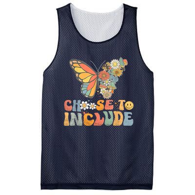 Choose To Include Special Education Teacher Floral Butterfly Mesh Reversible Basketball Jersey Tank