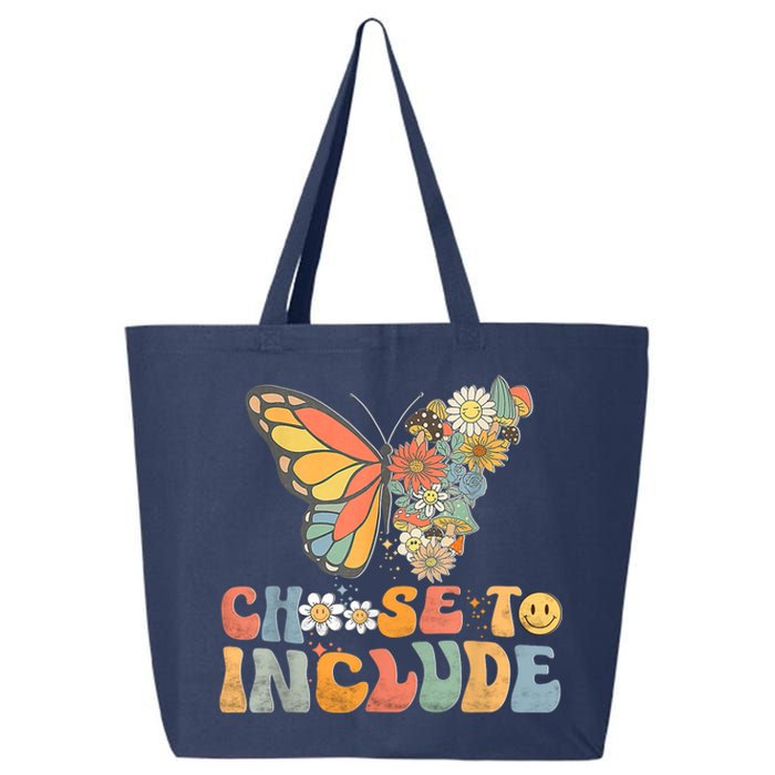 Choose To Include Special Education Teacher Floral Butterfly 25L Jumbo Tote