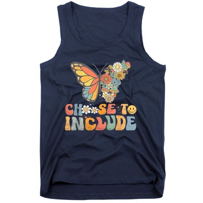 Choose To Include Special Education Teacher Floral Butterfly Tank Top