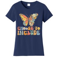 Choose To Include Special Education Teacher Floral Butterfly Women's T-Shirt