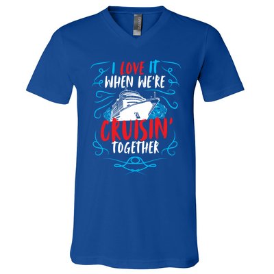 Cruisin Together I Cruise Ship Cruise Boat Cruise Cool Gift V-Neck T-Shirt