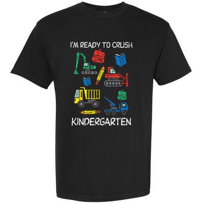 Construction Trucks Im Ready To Crush Kindergarten Kids Garment-Dyed Heavyweight T-Shirt