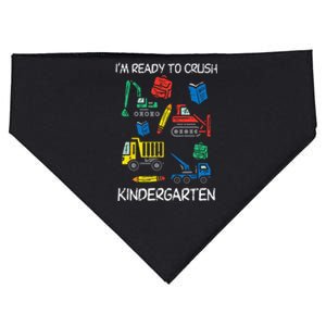 Construction Trucks Im Ready To Crush Kindergarten Kids USA-Made Doggie Bandana