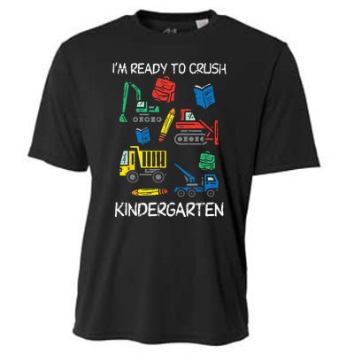 Construction Trucks Im Ready To Crush Kindergarten Kids Cooling Performance Crew T-Shirt