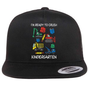 Construction Trucks Im Ready To Crush Kindergarten Kids Flat Bill Trucker Hat