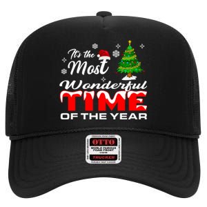 Christmas Trees ItS The Most Wonderful Time Of The Year High Crown Mesh Back Trucker Hat