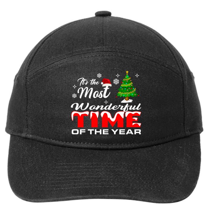 Christmas Trees ItS The Most Wonderful Time Of The Year 7-Panel Snapback Hat