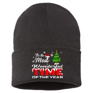 Christmas Trees ItS The Most Wonderful Time Of The Year Sustainable Knit Beanie