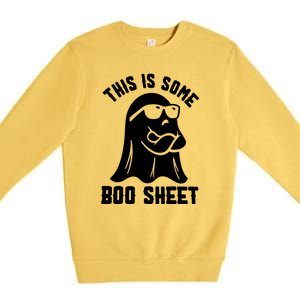 Cute This Is Some Boo Sheet Halloween Funny Ghost Gift Premium Crewneck Sweatshirt