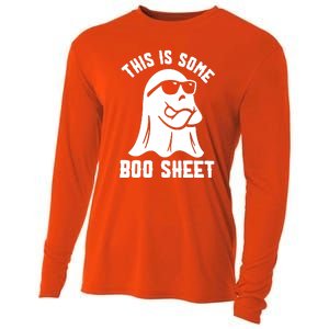 Cute This Is Some Boo Sheet Halloween Funny Ghost Gift Cooling Performance Long Sleeve Crew