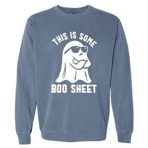 Cute This Is Some Boo Sheet Halloween Funny Ghost Gift Garment-Dyed Sweatshirt