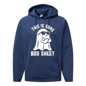 Cute This Is Some Boo Sheet Halloween Funny Ghost Gift Performance Fleece Hoodie