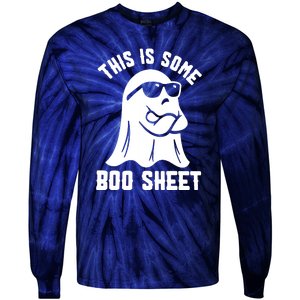 Cute This Is Some Boo Sheet Halloween Funny Ghost Gift Tie-Dye Long Sleeve Shirt