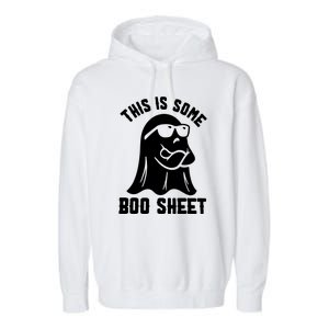 Cute This Is Some Boo Sheet Halloween Funny Ghost Gift Garment-Dyed Fleece Hoodie