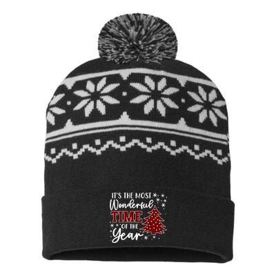 Christmas Trees ItS The Most Wonderful Time Of The Year USA-Made Snowflake Beanie