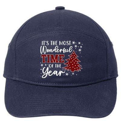 Christmas Trees ItS The Most Wonderful Time Of The Year 7-Panel Snapback Hat