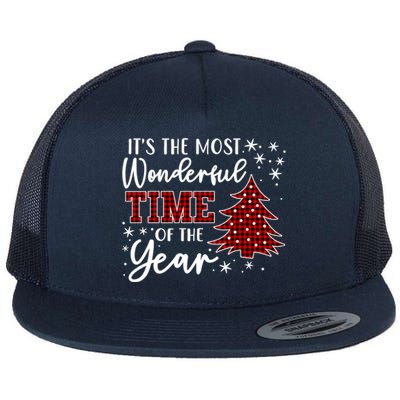 Christmas Trees ItS The Most Wonderful Time Of The Year Flat Bill Trucker Hat