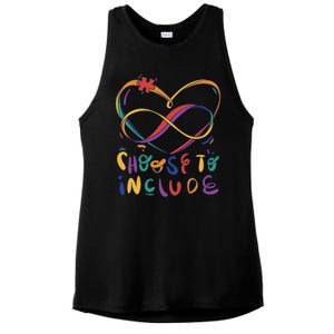 Choose To Include Autism Awareness Ladies PosiCharge Tri-Blend Wicking Tank