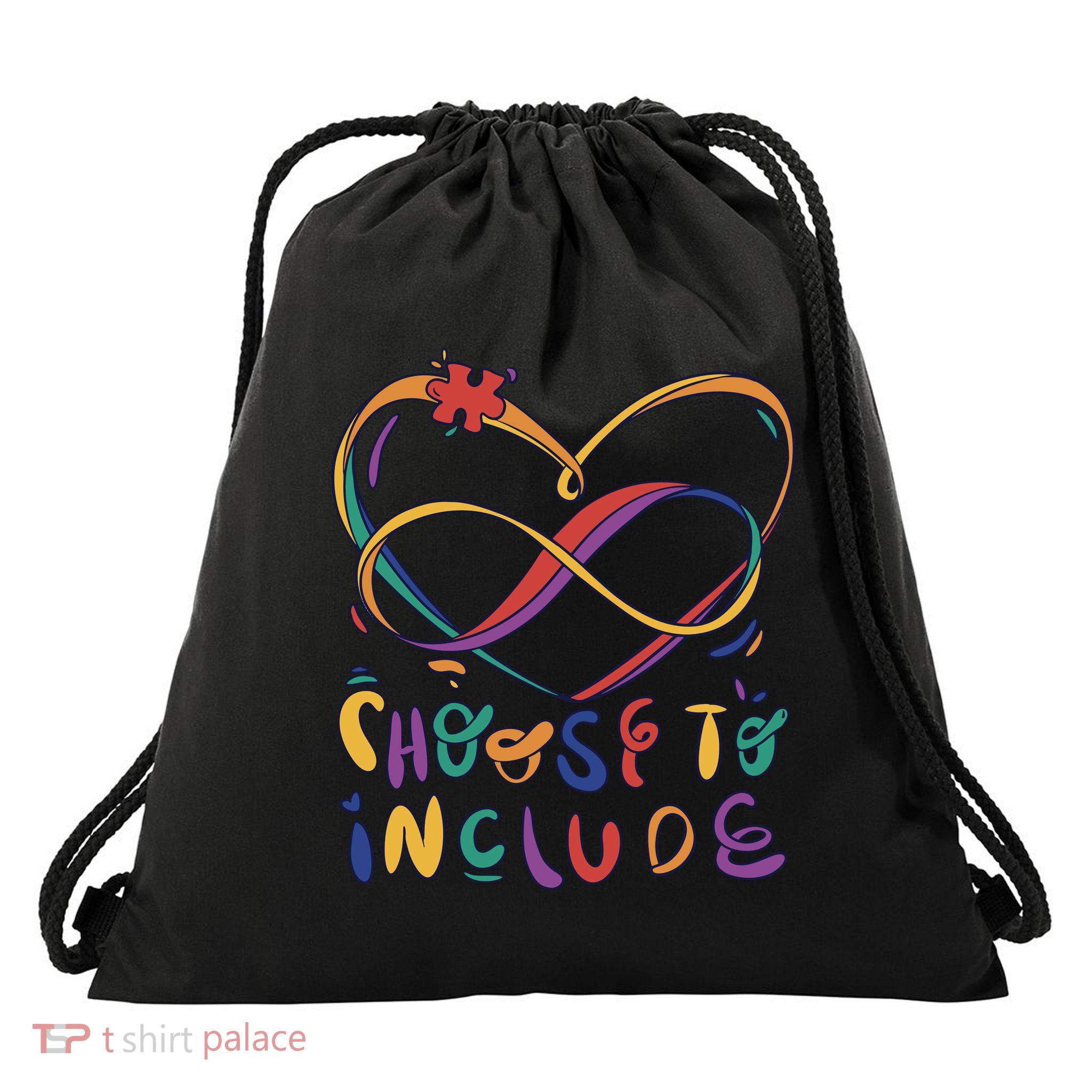 Choose To Include Autism Awareness Drawstring Bag