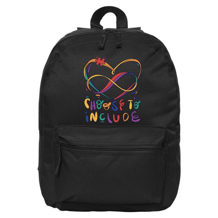 Choose To Include Autism Awareness 16 in Basic Backpack