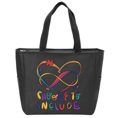 Choose To Include Autism Awareness Zip Tote Bag