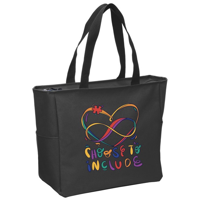 Choose To Include Autism Awareness Zip Tote Bag