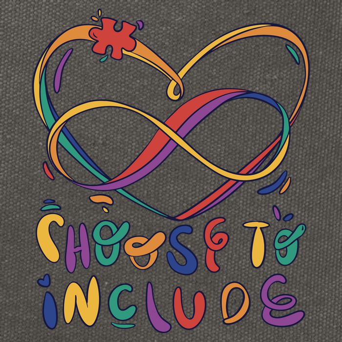 Choose To Include Autism Awareness Cotton Canvas Backpack
