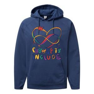 Choose To Include Autism Awareness Performance Fleece Hoodie