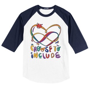 Choose To Include Autism Awareness Baseball Sleeve Shirt